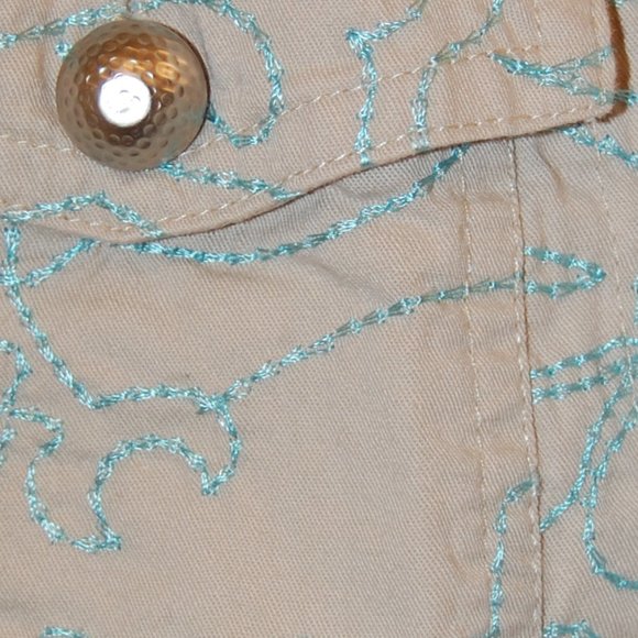 Brandon Thomas Women's Beige W/ Blue Seed Bead Embroidery Jacket Size Medium - Picture 6 of 13